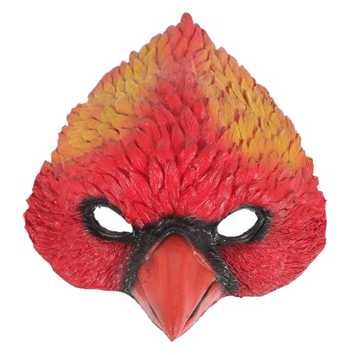 TOBBOMEY Vogelkopf Maske PU Tierkopf Maskerade Karneval Party Dekoration Atmungsaktiv Lustig Rot TOBBOMEY Vogelkopf Maske PU Tierkopf Maskerade Karneval Party Dekoration Atmungsaktiv Lustig Rot von TOBBOMEY