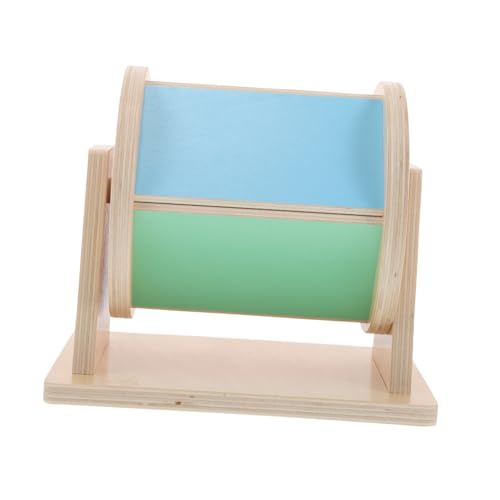 TOBBOMEY Vorschulspielzeug, Holz Babyspielzeug, Montessori Spielzeug, Trommeln Für Babys, Spielzeugtrommel, Rotierendes Trommelrad, Rotierendes Spielzeug, Trommel, Montessori von TOBBOMEY