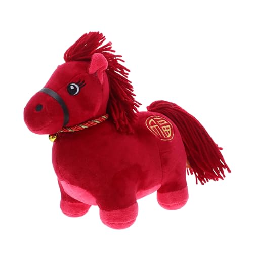 TOBBOMEY Weiches Rotes Plüschpferd Chinesisches Tierkreiszeichen für Kuscheliges Stoffpferd für Neujahrsdekoration Glücksbringer und Desktop Ornament TOBBOMEY Weiches Rotes Plüschpferd Chinesisches Tierkreiszeichen für Kuscheliges Stoffpferd für Neujahrsdekoration Glücksbringer und Desktop Ornament von TOBBOMEY