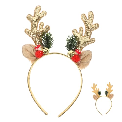 TOBBOMEY Weihnachtsgeweih Stirnband Klein Reh Urlaub Weihnachten Weihnachtsdeko Festliche Haarbänder Rentier-stirnband Für Mädchen Haarreifen Aus Rentiergeweih Frauen Plastik TOBBOMEY Weihnachtsgeweih Stirnband Klein Reh Urlaub Weihnachten Weihnachtsdeko Festliche Haarbänder Rentier-stirnband Für Mädchen Haarreifen Aus Rentiergeweih Frauen Plastik von TOBBOMEY