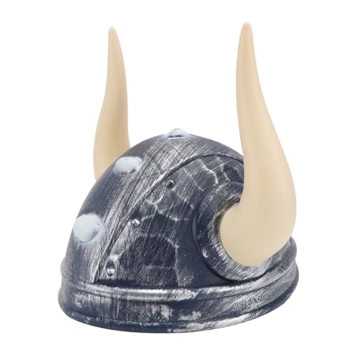 TOBBOMEY Wikinger Helm PVC Ox Horn Kopfbedeckung Mittelalterlicher Ritter Helm Fasching Karneval Party Kostüm Zubehör TOBBOMEY Wikinger Helm PVC Ox Horn Kopfbedeckung Mittelalterlicher Ritter Helm Fasching Karneval Party Kostüm Zubehör von TOBBOMEY