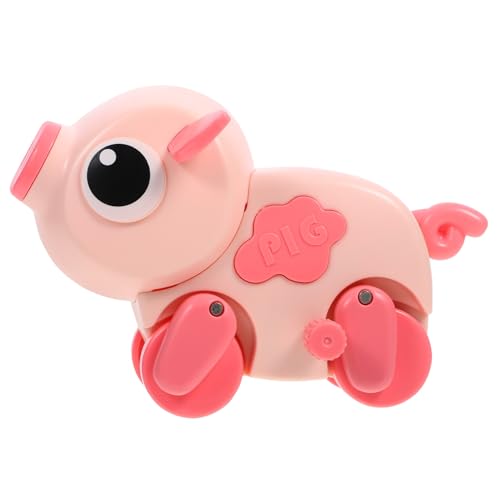TOBBOMEY Wind Up Tier Schwein aus Kunststoff Robustes Aufziehtier mit Realistischem Krabbel und Laufmechanismus Farbenfrohes Kinderparty für Junge Mädchen und Kleinkinder von TOBBOMEY