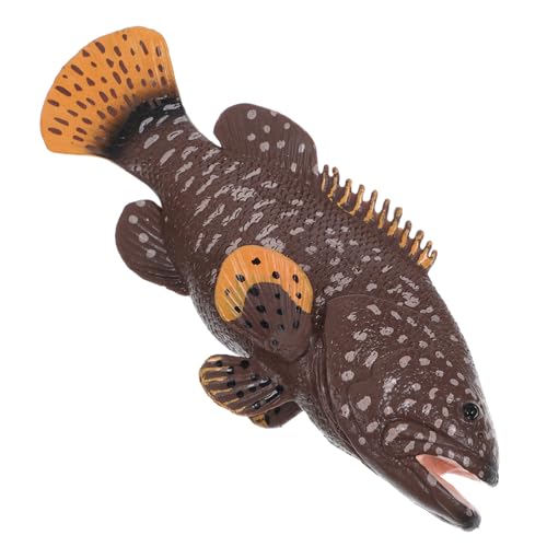 TOBBOMEY Zackenbarsch Modell, Realistische Fischmodelle, Zackenbarsch Figurenmodell, Seefisch Modell, Fischfiguren, Simulationsfisch, Zackenbarsch, Kleine Fischdekoration, Realistische von TOBBOMEY