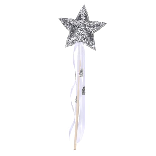 TOBBOMEY Zauberstab Dekorationen Bausatz Fee Kostüm Zaubererkostüm Feenflügel Funkeln Plüsch Sternförmiger Feenstock Zauberstäbe Für Mädchen Sternenfee-Sticks Silver Holz TOBBOMEY Zauberstab Dekorationen Bausatz Fee Kostüm Zaubererkostüm Feenflügel Funkeln Plüsch Sternförmiger Feenstock Zauberstäbe Für Mädchen Sternenfee-Sticks Silver Holz von TOBBOMEY
