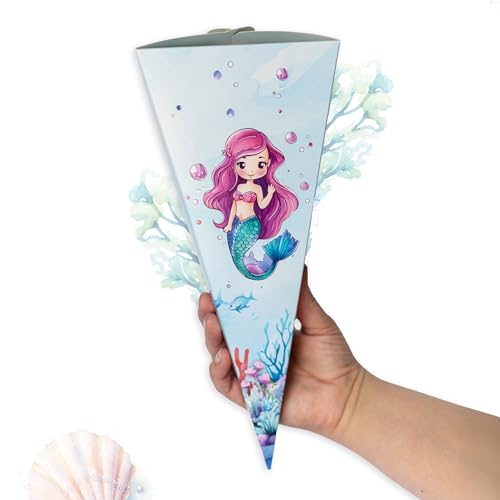 TOBJA Mini Schultüte für Geschwister Meerjungfrau Design, Zuckertüte Mädchen, perfekt für Süßigkeiten | Kleine Schultüte für Schwester TOBJA Mini Schultüte für Geschwister Meerjungfrau Design, Zuckertüte Mädchen, perfekt für Süßigkeiten | Kleine Schultüte für Schwester von TOBJA