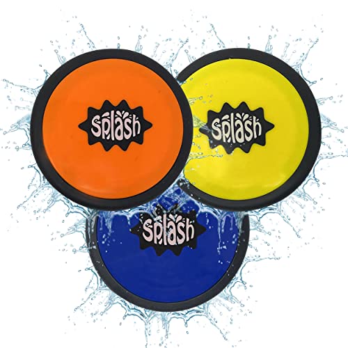 Wasser Frisbee 3er Set klein - Die Wurfscheiben sind das Outdoor Fun Sport Gadget - Water Bouncer der auf der Wasseroberfläche springt | Ø 7,5 cm Durchmesser | Spaß für Pool, Meer & Freibad (3er Set) von TOBJA