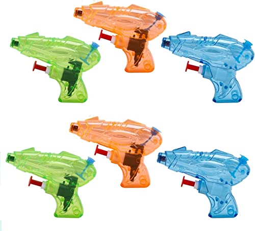 Wasserpistolen Set, Mini Wasserpistolen für Kinder, Wasserpistole Spielzeug für Kinder, Mini Wasserpistolen Großer Reichweite, Transparente Wasserpistolen für Sommerspielzeug (3 Farben) von TOCAVE