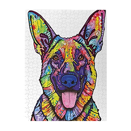 Niedliches Welpen-Hunde-Puzzle, 500 Teile, Holzpuzzle für Erwachsene, Aquarell, Deutscher Schäferhund, Puzzle, DIY, moderne Wandkunst, Bild, moderne Kunst, Heimdekoration, kreative Geschenke, 38,1 x Niedliches Welpen-Hunde-Puzzle, 500 Teile, Holzpuzzle für Erwachsene, Aquarell, Deutscher Schäferhund, Puzzle, DIY, moderne Wandkunst, Bild, moderne Kunst, Heimdekoration, kreative Geschenke, 38,1 x von TOCCH