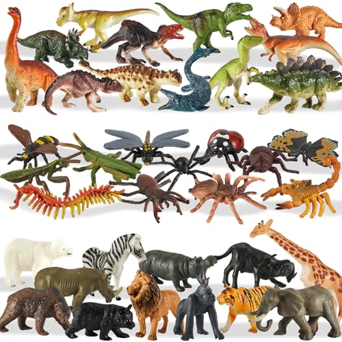 TOEY PLAY 36PCS Tierfiguren, Realistische Käfer Insekten, Wilder Dschungel Zoo, Dinosaurier, Assorted Tier Spielzeug für Kinder, Cake Topper, Geschenke für Jungen Mädchen 3 4 5 6 Jahre alt TOEY PLAY 36PCS Tierfiguren, Realistische Käfer Insekten, Wilder Dschungel Zoo, Dinosaurier, Assorted Tier Spielzeug für Kinder, Cake Topper, Geschenke für Jungen Mädchen 3 4 5 6 Jahre alt von TOEY PLAY
