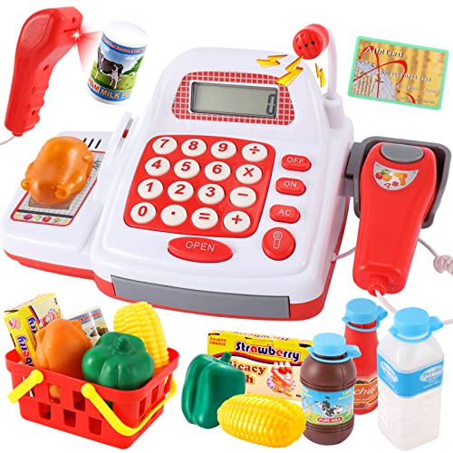 TOEY PLAY Kinderkasse mit Scanner und Sound Mikrofon, Kasse Spielzeug, Kaufladen Einkaufsladen Zubehör, Spielkasse Kinder Rollenspiel Geschenk für Mädchen Jungen ab 3 4 5 Jahre TOEY PLAY Kinderkasse mit Scanner und Sound Mikrofon, Kasse Spielzeug, Kaufladen Einkaufsladen Zubehör, Spielkasse Kinder Rollenspiel Geschenk für Mädchen Jungen ab 3 4 5 Jahre von TOEY PLAY