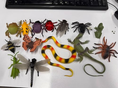 TOEY PLAY Insekten Spielzeug, Realistische Käfer Figuren Set, Reptil TierFiguren, Assorted Tiere, Biene, Schmetterling, Schlange, Spinne, Geschenk für Kinder 3 4 5 6 7 Jahre TOEY PLAY Insekten Spielzeug, Realistische Käfer Figuren Set, Reptil TierFiguren, Assorted Tiere, Biene, Schmetterling, Schlange, Spinne, Geschenk für Kinder 3 4 5 6 7 Jahre von TOEY PLAY
