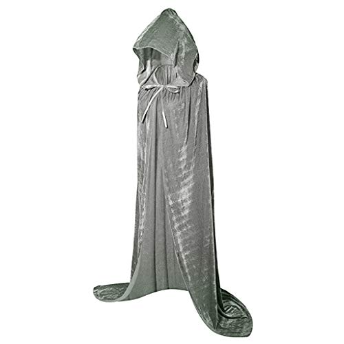 Dementor Kostüm Sensenmann Gespenst Erwachsene Zauberer Partnerkostüme Vampir Wizard Halloween Teufel Paare Gruselig Todesser Dementor Klassisches Halloween Kostüm Paare Grau XL von TOFOTL