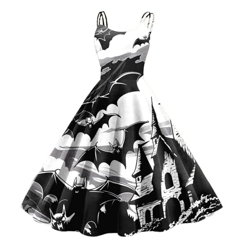 Gothic Kostüm Damen Kurz Spinnen Pirat Vampir Costumes Gothikkleider Teufel Blut Schwarzes Kleid Fledermaus Vampire Kurzes Steampunk Gespenst Kostüm Erwachsene Weiß S von TOFOTL