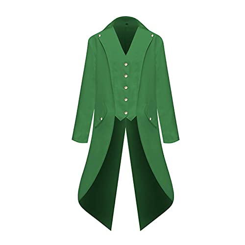Halloween Kostüm Herren Vampir Halloweenkostüme Hallowen Halloween Erwachsene Klassisches Graf Frack Jugendliche Tag Der Toten Dracula Man in Black Klassisches Kostüm Herren Grün M von TOFOTL