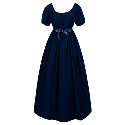 Hexenkostüm Erwachsene Kostüm Mittelalter Kleidung Damen Hexenkostüm Halloweenkostüm Langarm Teufel Kostüm Festival Kostüme Damen Hexe Frauen Gothic Hallowee Marine S von TOFOTL