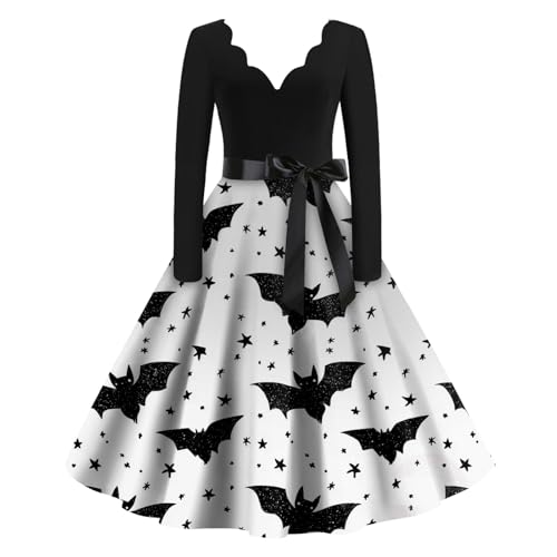 Schwarzes Kleid Halloween Pirat Nonne Halloweenkostüm Viktorianisches Kürbis Kostüm Damen Langarm Spinnenkostüm Gothic Kleidung XS Faschingskostüme Kostüm Teufel Damen Weiß XL Schwarzes Kleid Halloween Pirat Nonne Halloweenkostüm Viktorianisches Kürbis Kostüm Damen Langarm Spinnenkostüm Gothic Kleidung XS Faschingskostüme Kostüm Teufel Damen Weiß XL von TOFOTL