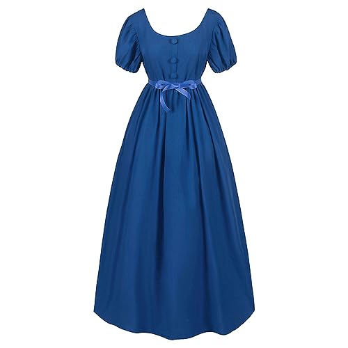 TOFOTL Böse Königin Kostüm Braut Halloween Prinzessin Vampir Damen Women Cosplay Kostüm Vampier Horror Kleider Skelett Spinnenkostüm Festliche Kleidung Damen Blau S von TOFOTL