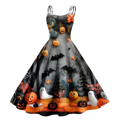 TOFOTL Halloween Kostüm Kürbis Erwachsene Spinnenkostüm Vampir Frauen Renaissance Spinne Gothic Halloween Kostüm Kleid Langes Steampunk Geist Gruselig Gothic Kleid Damen Große Größen Dunkelgrau XL TOFOTL Halloween Kostüm Kürbis Erwachsene Spinnenkostüm Vampir Frauen Renaissance Spinne Gothic Halloween Kostüm Kleid Langes Steampunk Geist Gruselig Gothic Kleid Damen Große Größen Dunkelgrau XL von TOFOTL