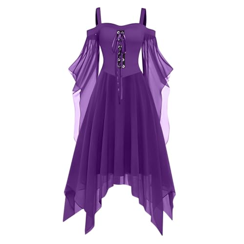TOFOTL Hexenkostüm Erwachsene Maxikleid Langarm Kleid Karneval Teufelkostüm Fasching Halloween Skelett Verkleidung Nonne Vampire Renaissance Hallowen Horror Horror Nonne Kostüm Lichtlila XXL TOFOTL Hexenkostüm Erwachsene Maxikleid Langarm Kleid Karneval Teufelkostüm Fasching Halloween Skelett Verkleidung Nonne Vampire Renaissance Hallowen Horror Horror Nonne Kostüm Lichtlila XXL von TOFOTL