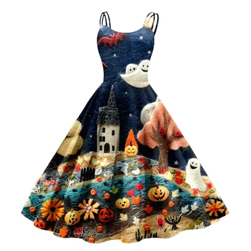 TOFOTL Skelett Kostüm Damen Lustig Vampir Königin Steampunk Kostum Pirat Victorian Teufelkostüm Wizard Steampunk Kleid Mittelalter Blutiges Böse Medieval Dress Schwarz XXL von TOFOTL
