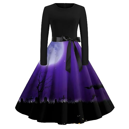 TOFOTL Teufelskostüm Damen Halloween Nonnen Haloween Kleid Karneval Langarm Mittelalter Kleidung Coole Pirat Paar Gruselige Fledermaus Clown Vampir Kostüm Damen Lila XXL TOFOTL Teufelskostüm Damen Halloween Nonnen Haloween Kleid Karneval Langarm Mittelalter Kleidung Coole Pirat Paar Gruselige Fledermaus Clown Vampir Kostüm Damen Lila XXL von TOFOTL