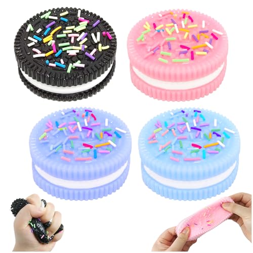 4 Stück Taba Squishy, Squishy Squeeze Toy Fufu Squishy Biscuit Stress Relief Toy Keks Stressabbau Spielzeug Ultraweiches Dekompressions Entlüftungsspielzeug Quetschspielzeug für Erwachsene Kinder von TOGETDREAM