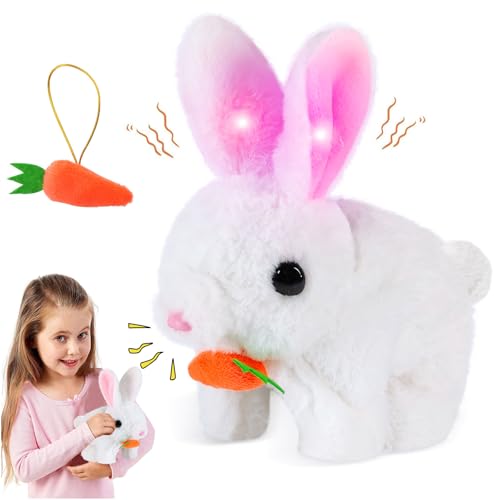 TOGETDREAM Bunny Mein Realistisches Kaninchen, Interaktives Realistisches Kaninchen Spielzeug mit Geräuschen, Bewegungen, Wackeln, Kaninchen Spielzeug für Kinder/Ostergeschenke/Dekorationen TOGETDREAM Bunny Mein Realistisches Kaninchen, Interaktives Realistisches Kaninchen Spielzeug mit Geräuschen, Bewegungen, Wackeln, Kaninchen Spielzeug für Kinder/Ostergeschenke/Dekorationen von TOGETDREAM