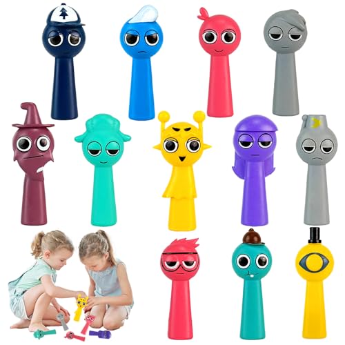 Sprunki Figuren, 12PCS Sprunki Spielzeugfiguren Set Sammel Spiele Bunte Sprunki Action Figures lustige Sprunki-Plüschtiere für Spielefans lustiges Sprunki-Spielzeug für Spielefans Kinder von TOGETDREAM