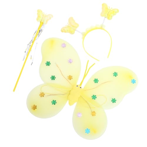 TOGEVAL 1 Satz Butterfly Cosplay Kostümset für Glitzernde Schmetterlingsflügel Feenstab Haarband Batterie für Karneval Halloween Kostümpartys Komfortabel TOGEVAL 1 Satz Butterfly Cosplay Kostümset für Glitzernde Schmetterlingsflügel Feenstab Haarband Batterie für Karneval Halloween Kostümpartys Komfortabel von TOGEVAL