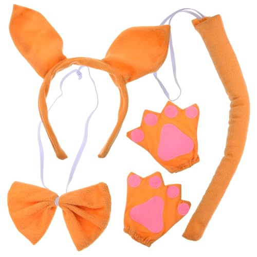 TOGEVAL 1 Satz Ohrenschützer für Erwachsene Tierkostüm Kopfbedeckung mit Handschuhen für Bühnenaufführungen Kostümpartys Fotografie Cosplay von TOGEVAL