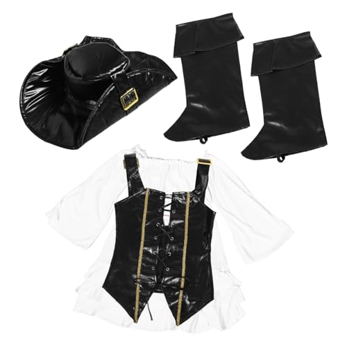 TOGEVAL Halloween Piratenkleid Für Mädchen Piratenkostüm Für Mädchen Gothic-piraten-outfit Party-weste-set Für Kinder TOGEVAL Halloween Piratenkleid Für Mädchen Piratenkostüm Für Mädchen Gothic-piraten-outfit Party-weste-set Für Kinder von TOGEVAL