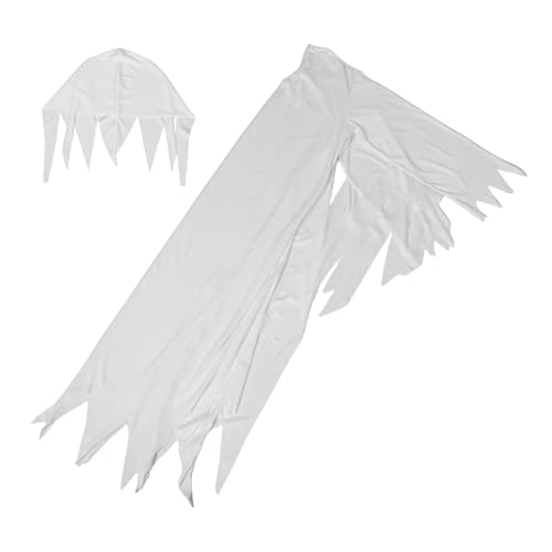 TOGEVAL 1 Set Geisterkostüm Für Erwachsene Für Damen: Weißes Geisterkleid Und Hut Für Halloween – Gruseliges Cosplay-outfit Für Rollenspiele/cosplay/bühnenauftritte TOGEVAL 1 Set Geisterkostüm Für Erwachsene Für Damen: Weißes Geisterkleid Und Hut Für Halloween – Gruseliges Cosplay-outfit Für Rollenspiele/cosplay/bühnenauftritte von TOGEVAL