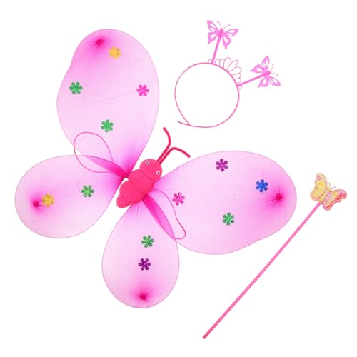 TOGEVAL 1 Set Pailletten Schmetterlingsflügel, Schmetterlings Cosplay Requisiten, Engelsflügel, Cosplay Schmetterlingsflügel, Leuchtender Schmetterlingskostüm, Schmetterlings Cosplay von TOGEVAL
