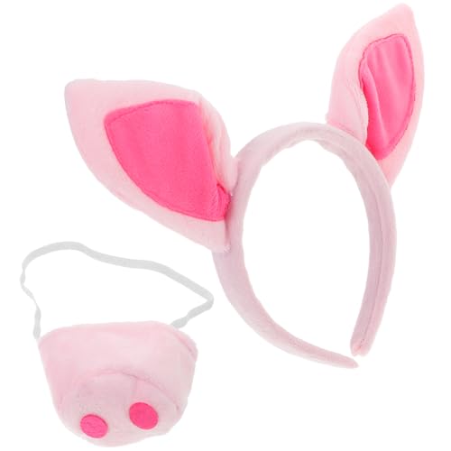 TOGEVAL 1 Set Schweinenase Haarband Tierkostüm Schweinenase Requisite Deko Tiere Kostüm Schwein Kostüm Zubehör Tier Stirnband Schweinezubehör Tier Cosplay Kostüm Tierohr Stirnband TOGEVAL 1 Set Schweinenase Haarband Tierkostüm Schweinenase Requisite Deko Tiere Kostüm Schwein Kostüm Zubehör Tier Stirnband Schweinezubehör Tier Cosplay Kostüm Tierohr Stirnband von TOGEVAL