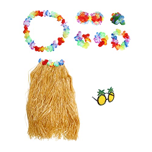 TOGEVAL 1 Set Seaside Beach Urlaub Strohrock Hawaiianische Ananasgläser Kostüm TOGEVAL 1 Set Seaside Beach Urlaub Strohrock Hawaiianische Ananasgläser Kostüm von TOGEVAL