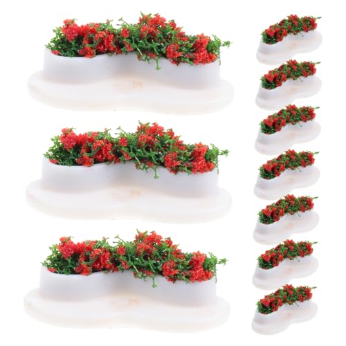 TOGEVAL 10 Stück Lounge-sitzgelegenheiten Möbel Puppenhaus Blumenbeet Miniatur-parkblumenbeet Mikrolandschaftsblumenbeet Mini-hausblumenbeet Puppenhauszubehör Mini-blumenbeet Abs von TOGEVAL