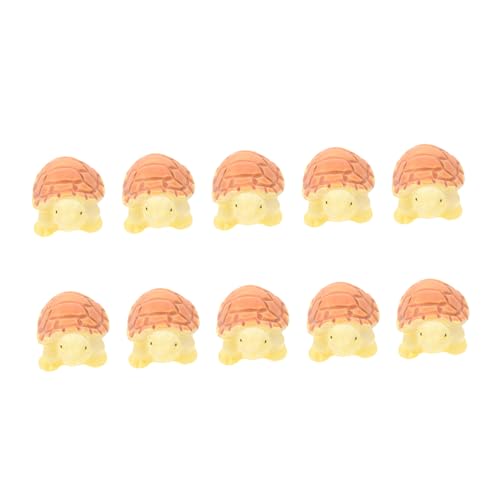 TOGEVAL 10 Stück Teiliges Aquarium Deko mit Künstlichen Gelben Schildkröten Lebensechte Resin Miniaturfiguren für Fischbecken und Terrarien Naturgetreue Mikro Landschaftsornamente für von TOGEVAL