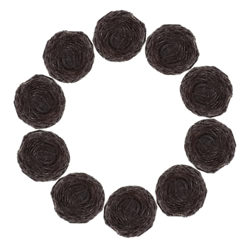 TOGEVAL 10 Stück Teiliges Miniatur Harz Vogelnest mit Künstlichen Eiern Naturgetreu Gestaltete Dekoration aus Langlebigem Resin Handgefertigt für Frühling Osterdeko und DIY Bastelprojekte von TOGEVAL