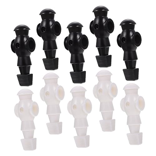 TOGEVAL 10 Stück Teiliges Tischfußballspieler Ersatzteile Hochwertigem Resin Kickerfiguren für Tischfußballmaschinen Schwarz und Weiß Langlebig und Installieren von TOGEVAL