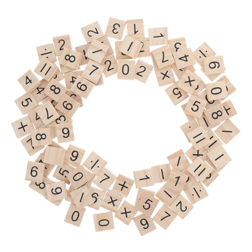 TOGEVAL 100 Stück Teiliges Montessori Holzplättchen mit Kleinen Zahlen und Symbolen Pädagogische Rechenhilfe für Fördert Mathematik Lernen Kognitive Entwicklung und Feinmotorik für DIY TOGEVAL 100 Stück Teiliges Montessori Holzplättchen mit Kleinen Zahlen und Symbolen Pädagogische Rechenhilfe für Fördert Mathematik Lernen Kognitive Entwicklung und Feinmotorik für DIY von TOGEVAL