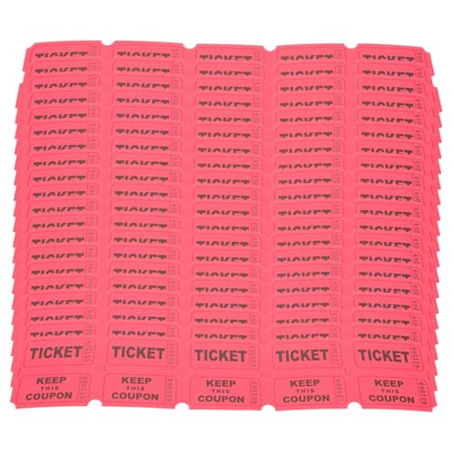 TOGEVAL 100 Stück Tombola Tickets Kinokarten Eintrittskarten Tickets Für Konzerte Tickets Für Veranstaltungen Auktionen Tickets Veranstaltungskarten Tickets Für Veranstaltungen von TOGEVAL