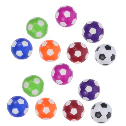 TOGEVAL 14 Stück Teiliges Bunte Mini Tischfußball Bälle für Kickertisch Offizielle Ersatzkugeln Langlebig und Farbecht Geeignet für Familien Indoor Spielspaß von TOGEVAL