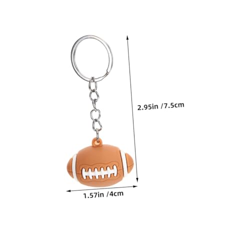 TOGEVAL 15 Stück Teiliges Rugby Schlüsselanhänger Sportliche Schlüsselringe für Jungen Rucksäcke und Autoschlüssel Leichte Kompakte Partygeschenke im Sport-themenstil von TOGEVAL