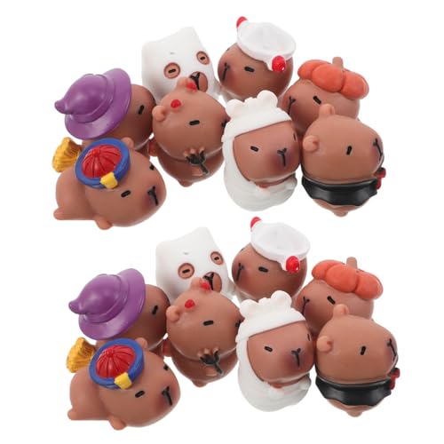 TOGEVAL 16stücke Miniatur-tierfiguren Aus Kunstharz Für Halloween Winzige Tiere Und Tierstatuen Als Dekoration Für Mikrolandschaften Und Themenpartys von TOGEVAL