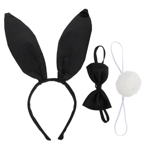 TOGEVAL 1Satz Kaninchenohren Haarreif mit Fliege und Kostüm Requisiten für Cosplay und Partys für Erwachsene und Accessoires für Ostern TOGEVAL 1Satz Kaninchenohren Haarreif mit Fliege und Kostüm Requisiten für Cosplay und Partys für Erwachsene und Accessoires für Ostern von TOGEVAL