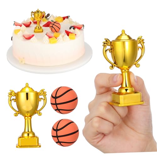 TOGEVAL 2 Sets Basketball-kuchendekorationen: Kleine Trophäen, Mini-basketbälle Als Für Kuchendekorationen, Partyzubehör Zum Sport TOGEVAL 2 Sets Basketball-kuchendekorationen: Kleine Trophäen, Mini-basketbälle Als Für Kuchendekorationen, Partyzubehör Zum Sport von TOGEVAL