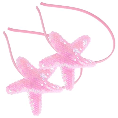 TOGEVAL 2 Stck Seestern Haarreif Glitzerndes Haarband für Mädchen Accessoire für Partys und Fotoshootings von TOGEVAL