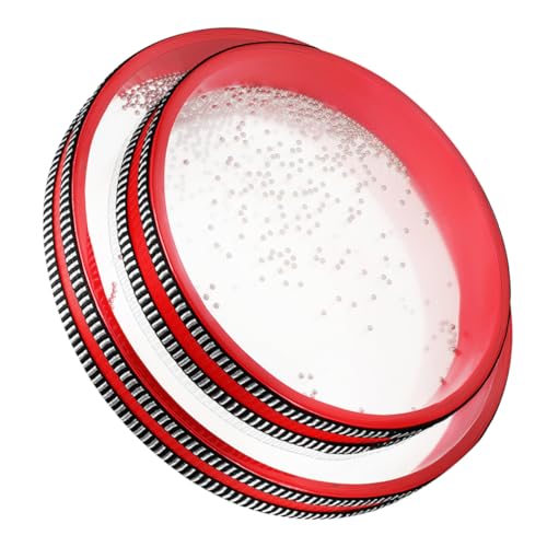 TOGEVAL 2 Stck Teiliges Kindermusikinstrument Wellenschalldrums aus Metall und Handtrommeln mit Perlen Stabiles Material Entspannender für Musikunterricht und Kinderpartys von TOGEVAL
