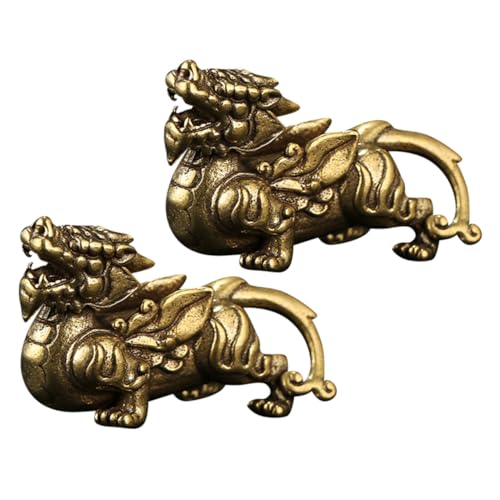 TOGEVAL 2 Stück Messing Pixiu Auto Schmuck Glücksbringer Anhänger Feng Shui Schlüsselanhänger Dekoratives Auto Ornament für Wohlstand Zuhause und Büro TOGEVAL 2 Stück Messing Pixiu Auto Schmuck Glücksbringer Anhänger Feng Shui Schlüsselanhänger Dekoratives Auto Ornament für Wohlstand Zuhause und Büro von TOGEVAL