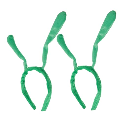 TOGEVAL 2 Stück Plüsch Haarreif mit Grünen Antennen Teiliges Weiches Stirnband für Bienen und Ameisenkostüme Sicheres Cosplay Zubehör für Erwachsene Lustiges Party und Halloween Accessoire von TOGEVAL